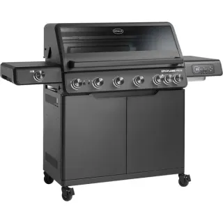RÖSLE Gasgrill EPICFLAME Pro 6 (schwarz, 800° Primezone, Backburner, Smart, Vario+ Grillrostsystem)