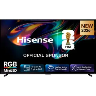Hisense 100UR8DS RGB MiniLED, LED-Fernseher (253 cm (100 Zoll), schwarz/dunkelgrau, UltraHD/4K, Hi-View AI Engine RGB, 180Hz Panel)