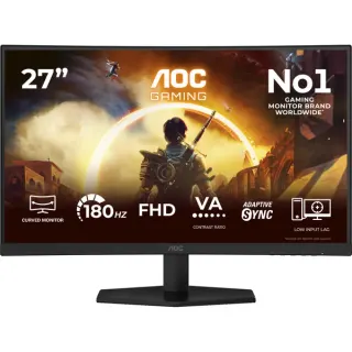 AOC AGON C27G42FE, Gaming-Monitor (68.6 cm (27 Zoll), schwarz (matt), FullHD, VA, Curved, HDMI, DP, 180Hz Panel)
