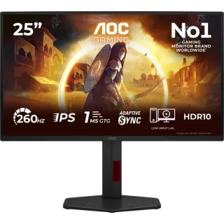 AOC AGON 25G4ZR, Gaming-Monitor (62.2 cm (24.5 Zoll), schwarz (matt), FullHD, Fast-IPS, HDMI, DP, E-Sport Monitorständer, 240Hz Panel)