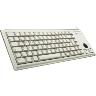 CHERRY Slim Line G84-4400, Tastatur (beige, DE-Layout, Cherry Mechanisch, integr. Trackball)