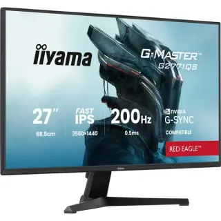 iiyama G-Master G2771QS-B1 Red Eagle, Gaming-Monitor (68.6 cm (27 Zoll), schwarz (matt), QHD, Fast-IPS, HDMI, DP, G-Sync komp., 200Hz Panel, B-Ware)