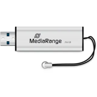 MediaRange Flash-Drive 256 GB, USB-Stick (silber/schwarz, USB-A 3.2 Gen 1)