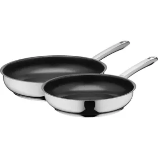 Silit Calabria Pfannen-Set, 24 & 28 cm (edelstahl/schwarz)