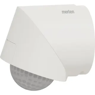 Merten Bewegungsmelder ARGUS 220-360 Präsenzmelder Aufputz mit passivem Infrarotsensor (weiß (matt), Retail)