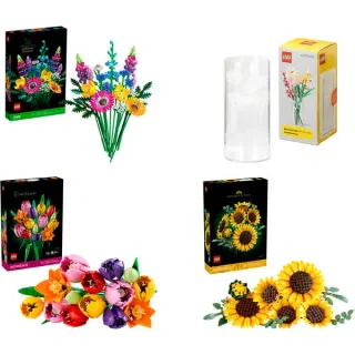 LEGO Botanicals Sommerblumenstrauß Bundle (mit Vase), Konstruktionsspielzeug