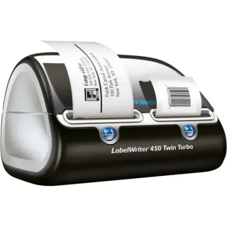Dymo LabelWriter 450 Twin Turbo, Etikettendrucker (schwarz/silber, mit zwei Druckwerken, S0838870)
