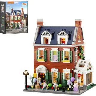 Lumibricks Reihenhaus aus rotem Backstein, Konstruktionsspielzeug