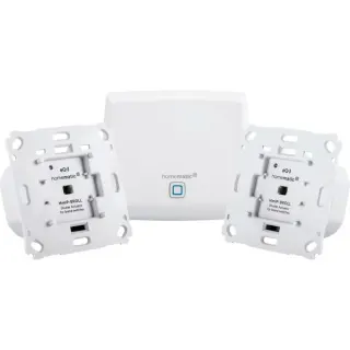 Homematic IP Starterset Rolladenaktor (Access Point (HMIP-HAP), 2x Rollladenaktor für Markenschalter (HmIP-BROLL))