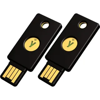 Yubico YubiKey 5 NFC, Sicherheitsschlüssel (schwarz/gold, 2er Pack)