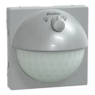 Merten Sensor-Modul mit Schalter für System M, Bewegungsmelder mit Unterkriechschutz, UP (aluminium, Retail)