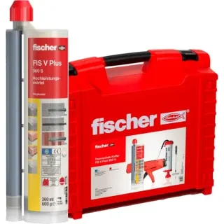 fischer Hochleistungsmörtel FIS V Plus 360 S ThermoSafe-Koffer (grau, 360ml, 6 Kartuschen, mit Pistole)