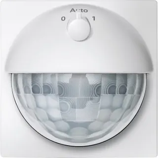 Merten Sensor-Modul mit Schalter Präsenzmelder für System M mit Unterkriechschutz, UP, MEG5711-0419, Bewegungsmelder (weiß, Retail)