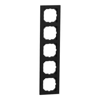 Merten Rahmen fünffach matt lackiert aus Thermoplast für Unterputzmontage IP20 (schwarz (matt), Retail)