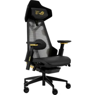 ASUS ROG Destrier Edition 20, Gaming-Stuhl (schwarz/gold, mobile Gaming-Armstützmodus, Akustikpaneel)