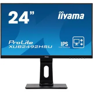 iiyama ProLite XUB2492HSU Generalüberholt, LED-Monitor (61 cm (24 Zoll), schwarz, FullHD, HDMI, DP, VGA, USB-Hub)