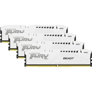 Kingston FURY DIMM 128 GB DDR5-5600 (4x 32 GB) Quad-Kit, Arbeitsspeicher (weiß, KF556C40BWK4-128, Fury Beast, INTEL XMP)