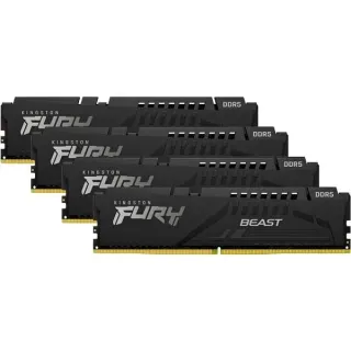 Kingston FURY DIMM 128 GB DDR5-5600 (4x 32 GB) Quad-Kit, Arbeitsspeicher (schwarz, KF556C40BBK4-128, Fury Beast, INTEL XMP)