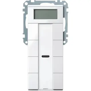 Merten Taster 4-fach mit Raumtemperaturregler und Display, Unterputz, KNX-System (weiß (glänzend), Retail)