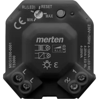 Merten Universal LED Dimmermodul, Typ MEG5300-0001, für ohmsche, induktive und kapazitive Lasten (grau, Retail)