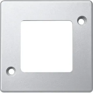 Merten Rahmen einfach matt mit verschließbaren Befestigungslöchern, Aluminiumdruckguss (silber, Retail)