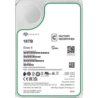 Seagate Exos X20 18 TB Generalüberholt, Festplatte (SATA 6 Gb/s, 3,5")