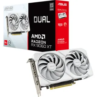 ASUS Radeon RX 9060 XT DUAL WHITE Edition 16GB, Grafikkarte (weiß)