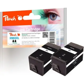 Peach Tinte Doppelpack schwarz PI300-763 (kompatibel zu HP Nr. 903XL, T6M15AE)