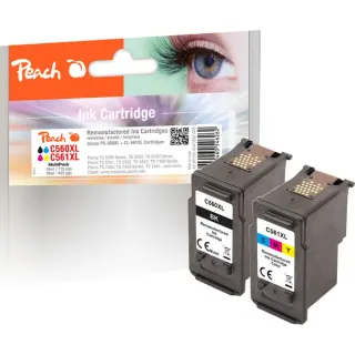Peach Tinte Spar Pack PI100-454 (kompatibel mit Canon PG-560XLBK, CL-561XLC)