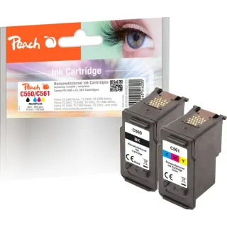 Peach Tinte Spar Pack PI100-448 (kompatibel mit Canon PG-560BK, CL-561C)