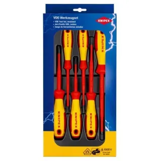 KNIPEX Schraubendreher-Paket 00 20 12 V02 VDE Slim (rot/gelb, 6-teilig, B-Ware)