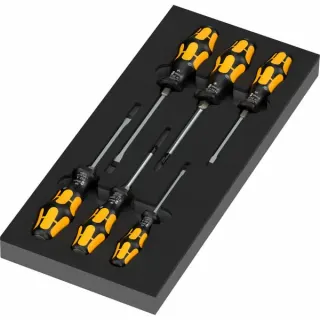Wera 97112 Schaumstoffeinlage Kraftform Schraubmeißel Serie 900 Set 1, Schraubendreher (in Schaumstoffeinlage für Werkstattwagen)