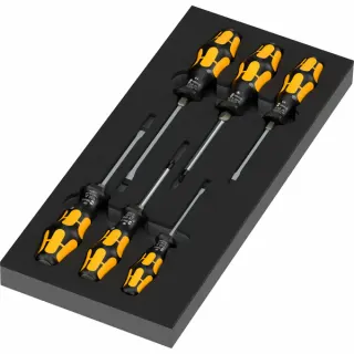 Wera 97113 Schaumstoffeinlage Kraftform Schraubmeißel Serie 900 Set 2, 7-teilig, Schraubendreher (in Schaumstoffeinlage für Werkstattwagen)