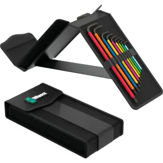 Wera Big Pack Multicolour Winkelschlüssel Innensechskant (metrisch) / Sechsrund Set 1, Schraubendreher (19-teilig, in textieler Box)