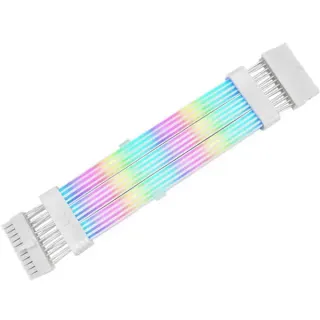 Thermaltake Mod ARGB Snow Cable 24Pin, Kabelmanagement (weiß)