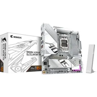 GIGABYTE B850M AORUS ELITE WIFI6E ICE, Mainboard (silber/weiß, B-Ware)
