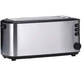 Severin Automatik-Langschlitztoaster AT 2509 (edelstahl/schwarz, 1.400 Watt, für 4 Scheiben Toast)