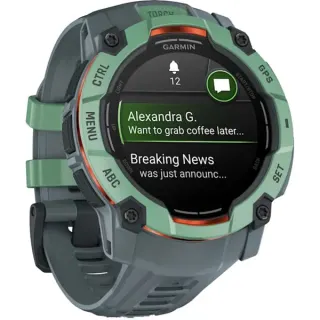 Garmin Instinct 3 - 50 mm, AMOLED, Smartwatch (Twilight/Neo Tropic, Silikon-Armband, B-Ware)