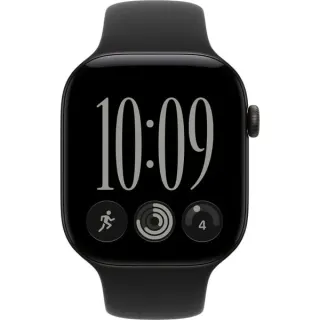 Apple Watch Series 12, Smartwatch (schwarz, Aluminium, 46 mm, Sportarmband schwarz M/L, Cellular)