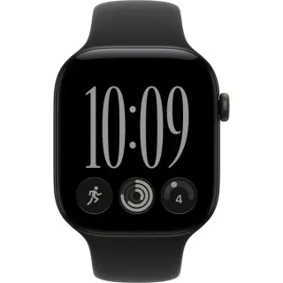 Apple Watch Series 12, Smartwatch (schwarz, Aluminium, 46 mm, Sportarmband schwarz S/M)