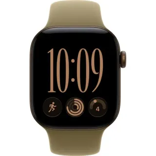 Apple Watch Series 12, Smartwatch (bronze, Aluminium, 42 mm, Sportarmband Oliv M/L)
