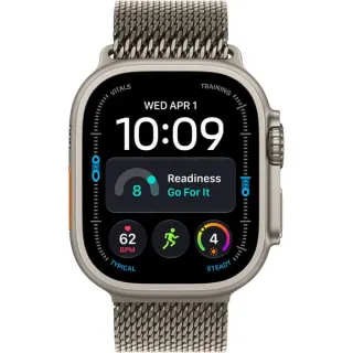 Apple Watch Ultra 4, Smartwatch (Titan natur, 49 mm, Milanaise Armband Titan natur S, Cellular)