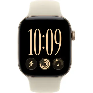 Apple Watch Series 12, Smartwatch (gold, Aluminium, 42 mm, Sportarmband Sand S/M)