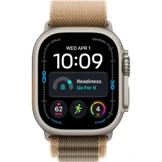 Apple Watch Ultra 4, Smartwatch (Titan natur, 49 mm, Alpine Loop Wüstensand S, Cellular)