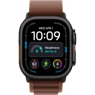 Apple Watch Ultra 4, Smartwatch (Titan natur, 49 mm, Alpine Loop Burgunder L, Cellular)