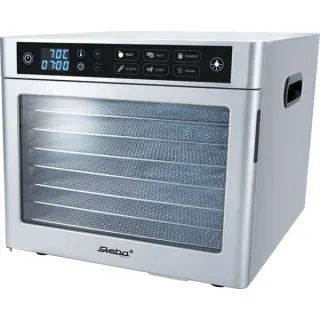 Steba Elektronischer Dörrautomat ED 80 Steel Deluxe (edelstahl, 500 Watt, Dörrfläche 30cm x 28cm pro Ebene, B-Ware)