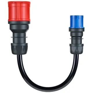 go-e Adapter für Gemini flex 22 kW, CEE rot Drehstrom 32A > CEE blau 16A (schwarz, 30cm)