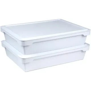 Ooni Pizzateigboxen, Behälter (weiß, 2 Pizzaballenboxen + 2 Deckel)