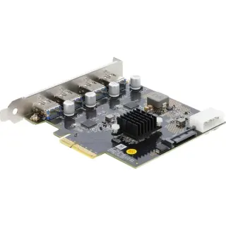 DeLOCK PCI-E x4 Karte zu 4 x USB-A 10 Gbps Dual Channel, Schnittstellenkarte