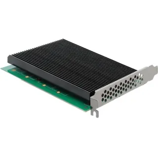 DeLOCK PCIe 5.0 x16 Karte > 4x int. M.2 NVMe + Kühlkörper, Schnittstellenkarte